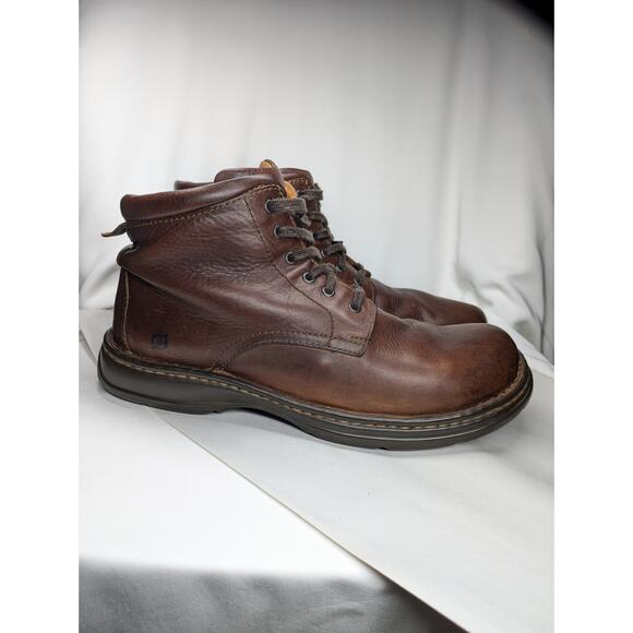 Born Chukka Boots Square Toe Mens 13/46 Brown Leather Comfort Workwear Outdoors - Picture 1 of 9